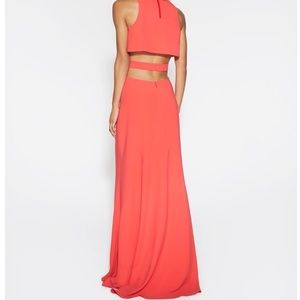 NWT Halston Heritage Coral/Orange Maxi Dress